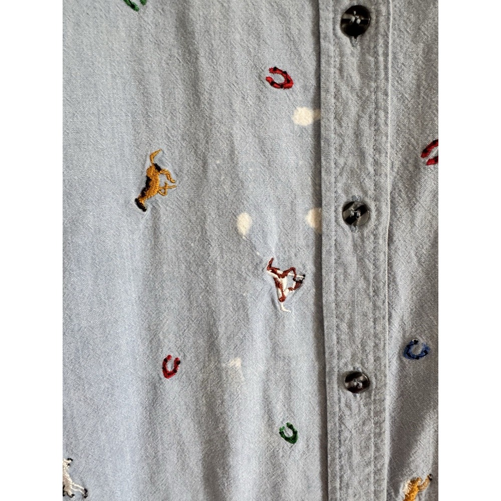 Vintage Bleached Thrashed Embroidered Horses Small Casey Coleman Shirt - Picture 2 of 9